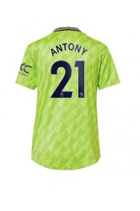 Fotbalové Dres Manchester United Antony #21 Dámské Třetí Oblečení 2022-23 Krátký Rukáv